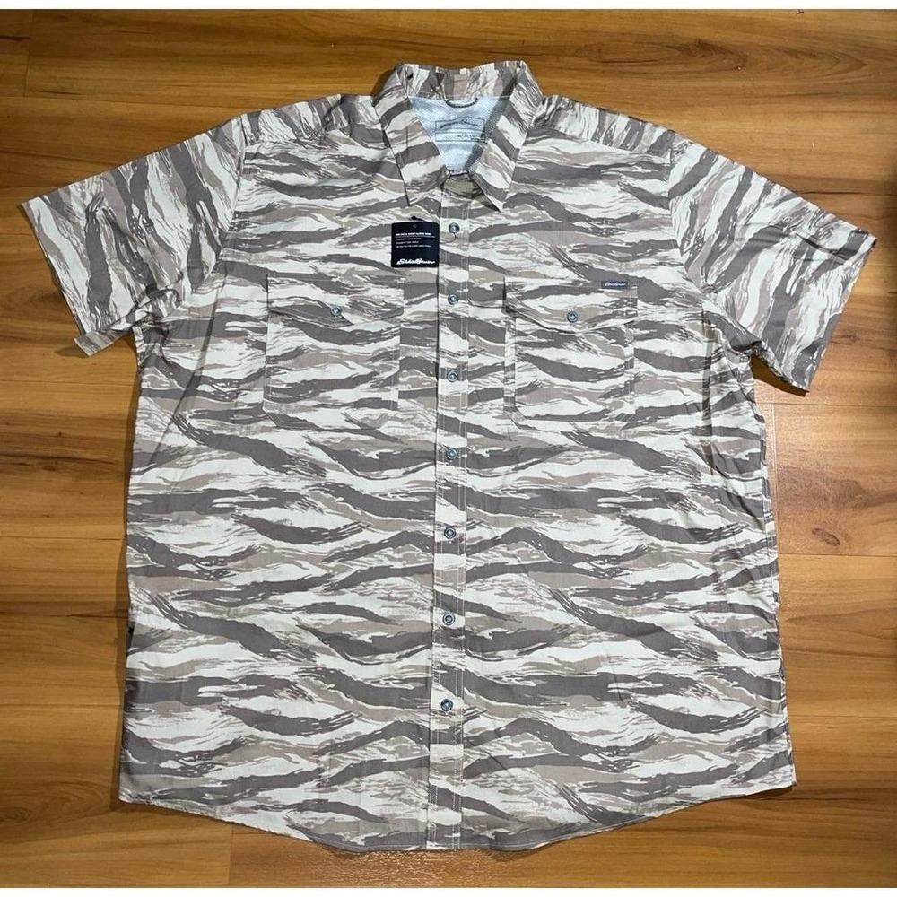 Mens NWT Eddie Bauer Field Classic Button Up Pocket Shirt
